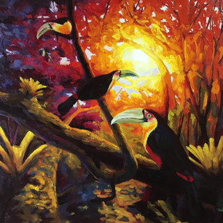 Tucanos-de-bico-verde